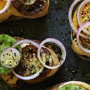 Heirloom Tomato Saucy Toasts