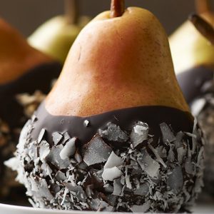 Chocolate-Dipped Pears